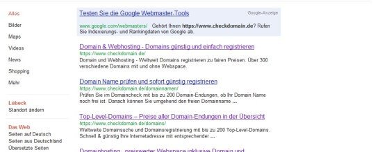 site-abfrage bei google
