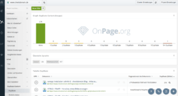 Screenshot von onpage.org auf dem man doppelte Inhalte von checkdomain sieht