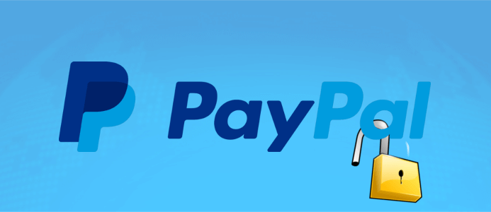 Das PayPal-Logo mit einem Vorhängeschloss
