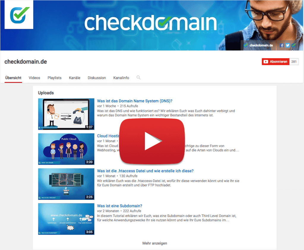 YouTube Channel checkdomain