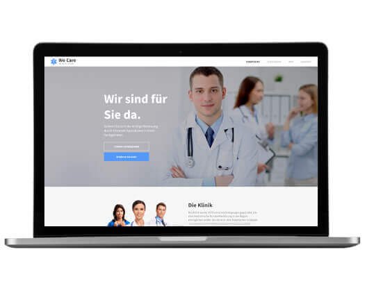 Website Builder, template for doctor's office website
