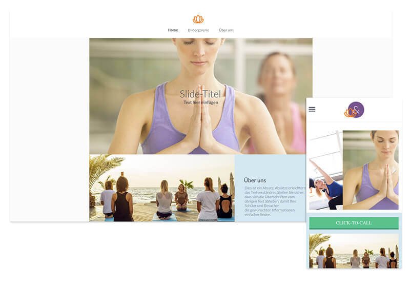 Homepage Baukasten, Fitness-Blog, Fitness-Template