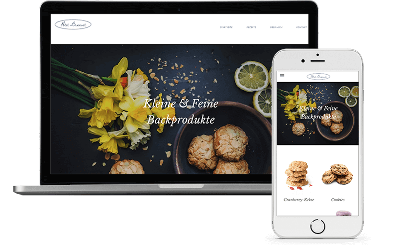 Homepage Baukasten, Food Blog erstellen