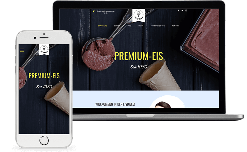 Homepage Baukasten, Gastronomie-Website erstellen
