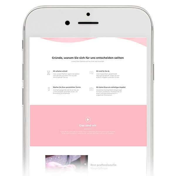Website Builder, Template for nail studio, Creating a nail salon website