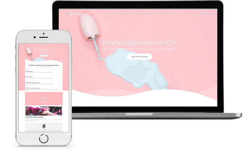 Website Builder, Template for Nail Studio