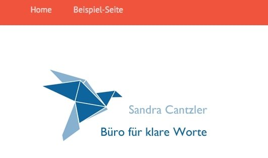 After all, the site already has a header with its own logo. Screenshot: Sandra Cantzler
r