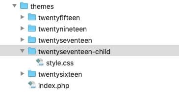 The styles.css comes to the Child-Theme directory
