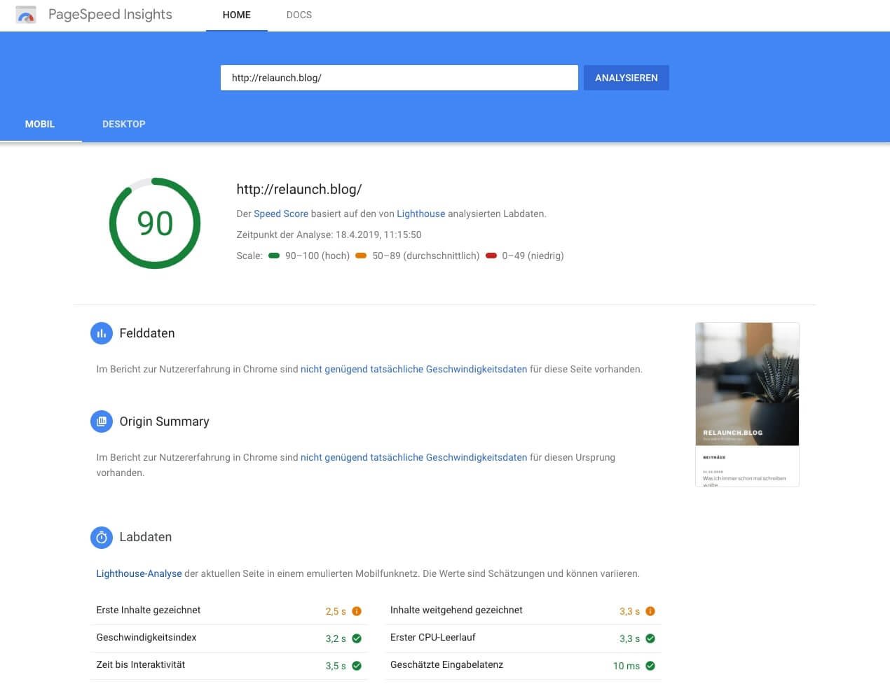 PageSpeed Insights - New Speed Score