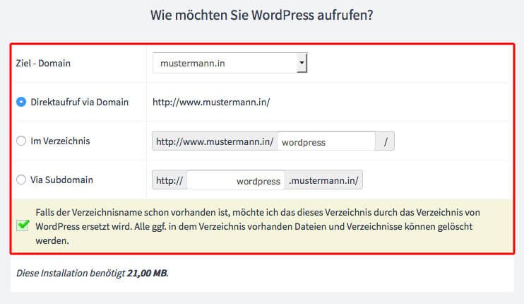 Wordpress, Enter Wordpress data