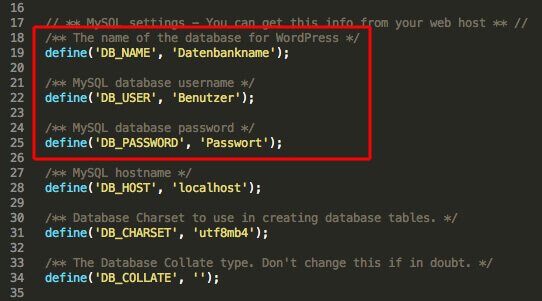 Customize database access in wp-config.php