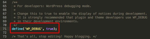 Enable debug mode in wp-config.php.